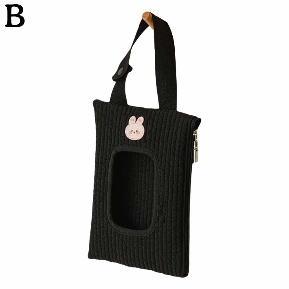 Cartoon Animal Flip Cover Tissue Box Wet Wipes Case Car Hanging Bag Paper Holder Storage Removable Napkin Storage Hanging Box