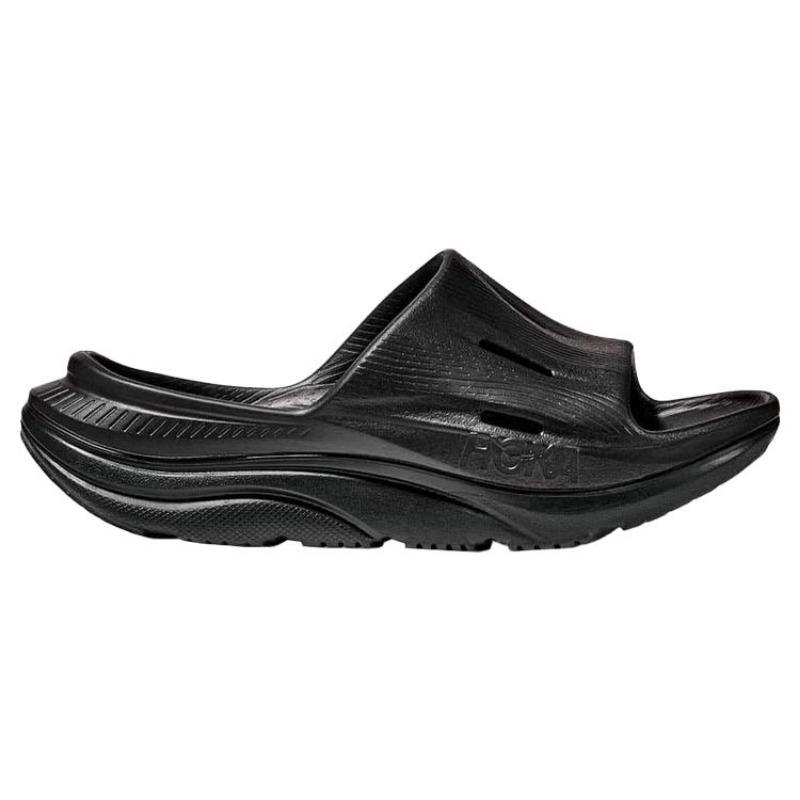 Hoka One One Ora Recovery Slide 3 Unisex Hollow Out EVA Slide Slippers Black 1135061-BBLC