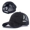 Women'S Ponytail Baseball Caps Spring Summer Cotton Mesh Sun Hat Running Snapback Hat Female Adjustable Girl Outdoor Visor Hats