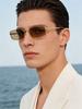 Prada PRA60S Gold Metal Sunglasses, Geometric UV400 Shades for Men & Women