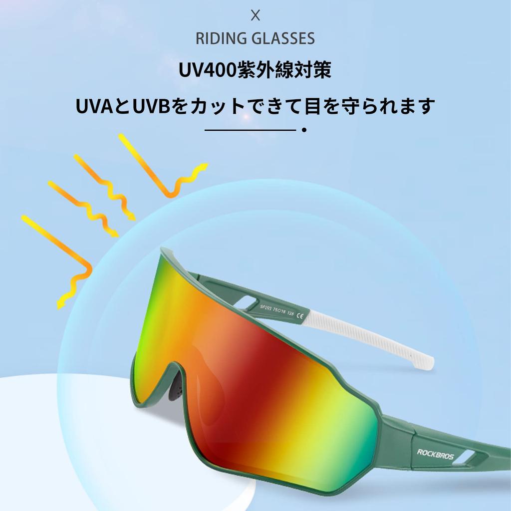 ROCKBROS Polarized UV400 for Photochromic and Picnics and Men's Sunglasses, Lightweight, Protection, Windproof, Fishing, Sports, Cycling, Golf,