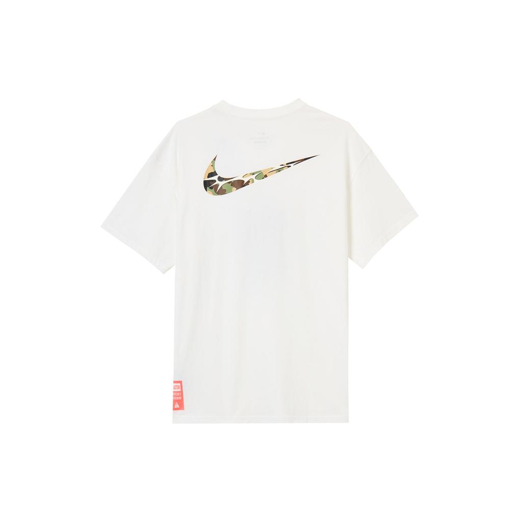 Nike Jersey de Cuello Redondo con Estampado Gráfico de Manga Corta para Hombre Tops Blanco HQ1577-100