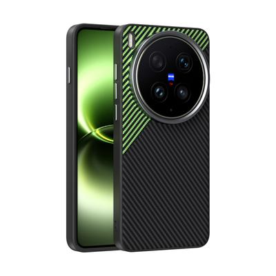 For Vivo X300 Pro X300S Ultra Case Magnetic Wireless Charging Carbon Fiber Small Line Texture Mobile Phone Case