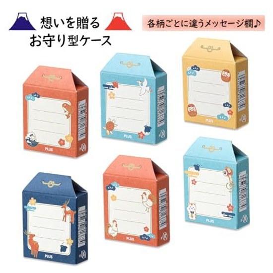 Plus Eraser Air-in Mount Fuji Amulet Support Students 25 Tai Tsurukame Daruma Shika Niwatori Maneki Neko ER-100AF