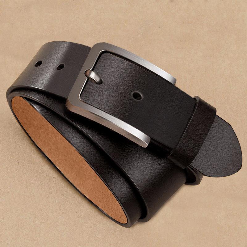 Curea pentru bărbați din piele naturală, curea simplă pentru persoane de vârstă mijlocie și tineri, curea versatilă cu cataramă cu pin