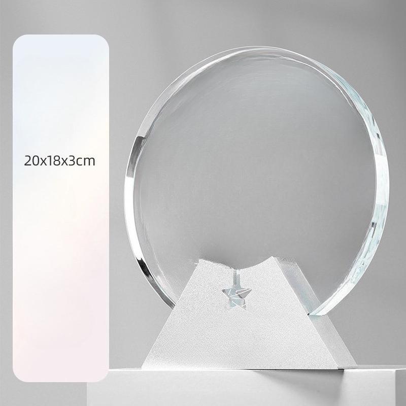 

Customized Color Printed Crystal Trophy, Excellent Employee Medal Award Sports Competition Company Annual Meeting Souvenirs, 1Pc