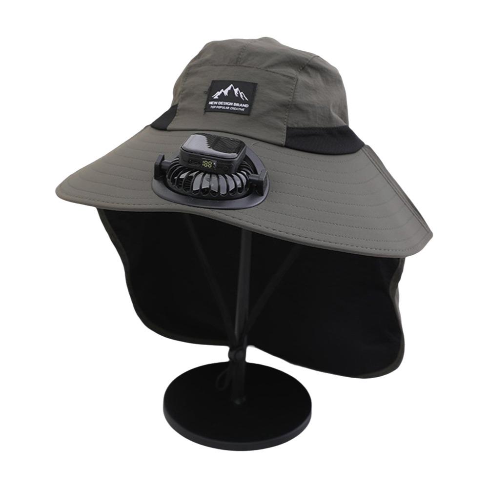 

with Solar Powered Fan Fisherman Caps Wide Brim Panama Cap Fashion Sun Hat Summer зелений