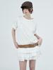 Phased Leo Lace Tiered Skirt_White