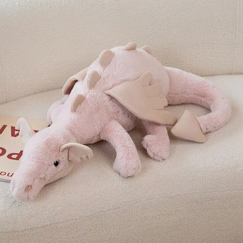 30cm/50cm/70cm/90cm Vliegende Draak Pluche Speelgoed Wit Roze Groen Blauw Kort Pluizig Pluche Knuffeldier Kawaii Draak Verjaardagscadeau 30cm