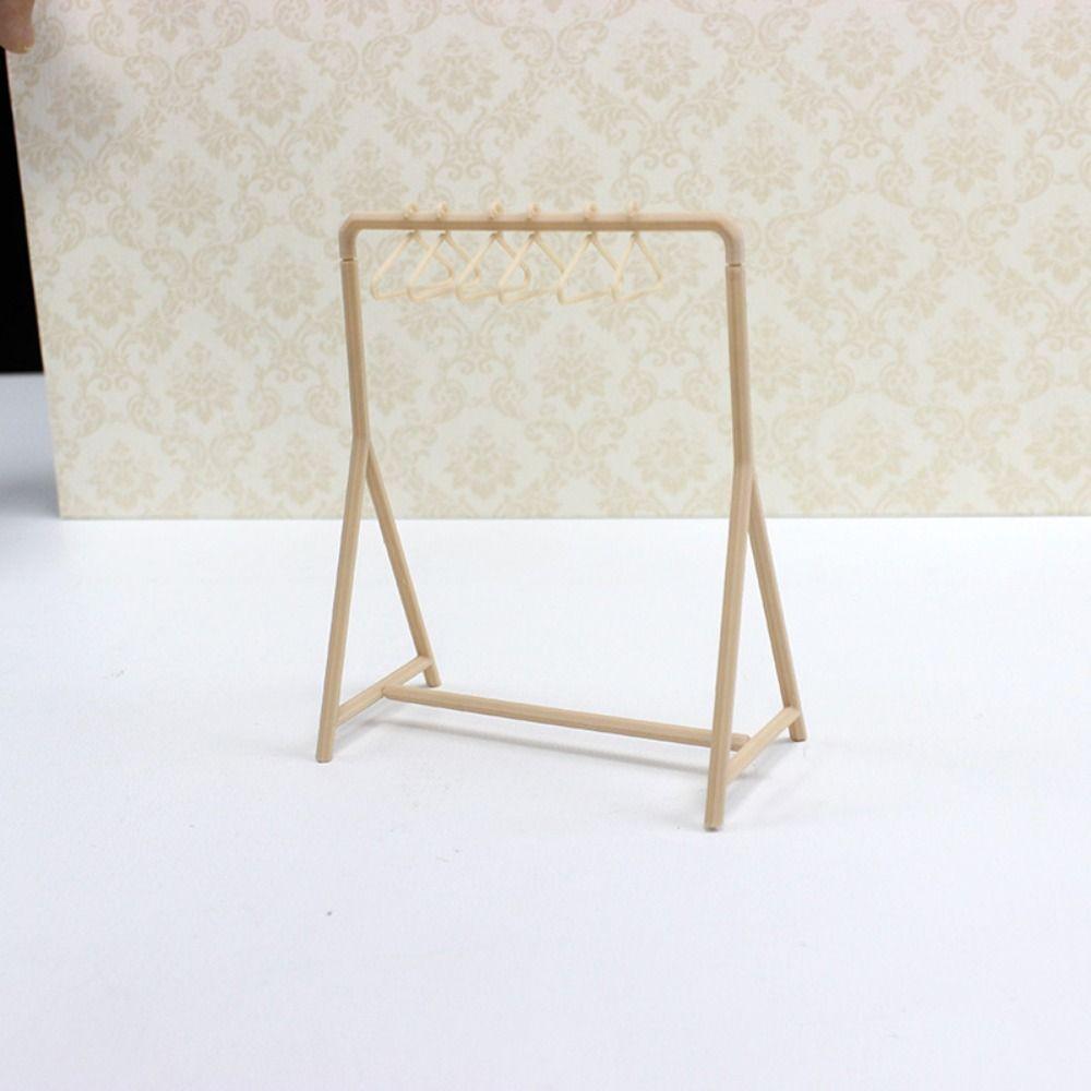 Display Stand Miniature Hangers 1/12 Scale Dollhouse Clothing Rack Doll Clothes Rack  Kid Toy