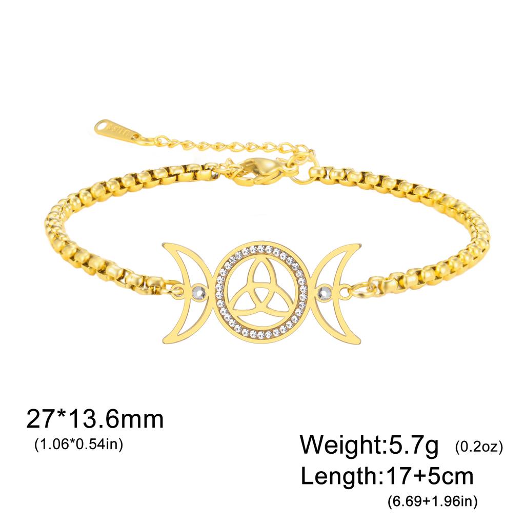 Hecate Bracelet Triple Moon Goddess Protection Bracelet For Women Hekate Lilith Greek Mythology Pagan Wiccan Celtic Knot Jewelry