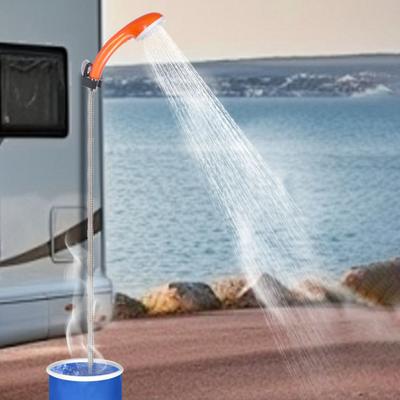 Portable Camping Shower Pump USB Rechargeable Outdoor Camp Hiking Car Washing Pet Cleaning RV Traveling Electric Shower Head Sprayer Pump