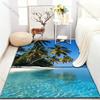 17 Stile Sommer Strand Kokospalmen Druck Teppich für Wohnzimmer Schlafzimmer Sofa Fußmatte Heimdekor Bereichsteppich Rutschfeste Bodenmatte