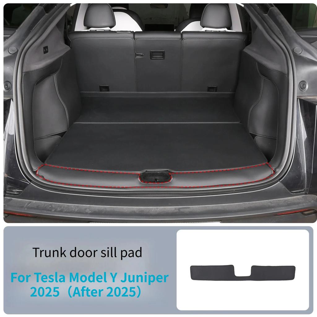 Front Rear Door Sill Pad for Tesla Model Y Juniper Model 3 Highland PU Leather Door Welcome Pedal Threshold Strip Accessories