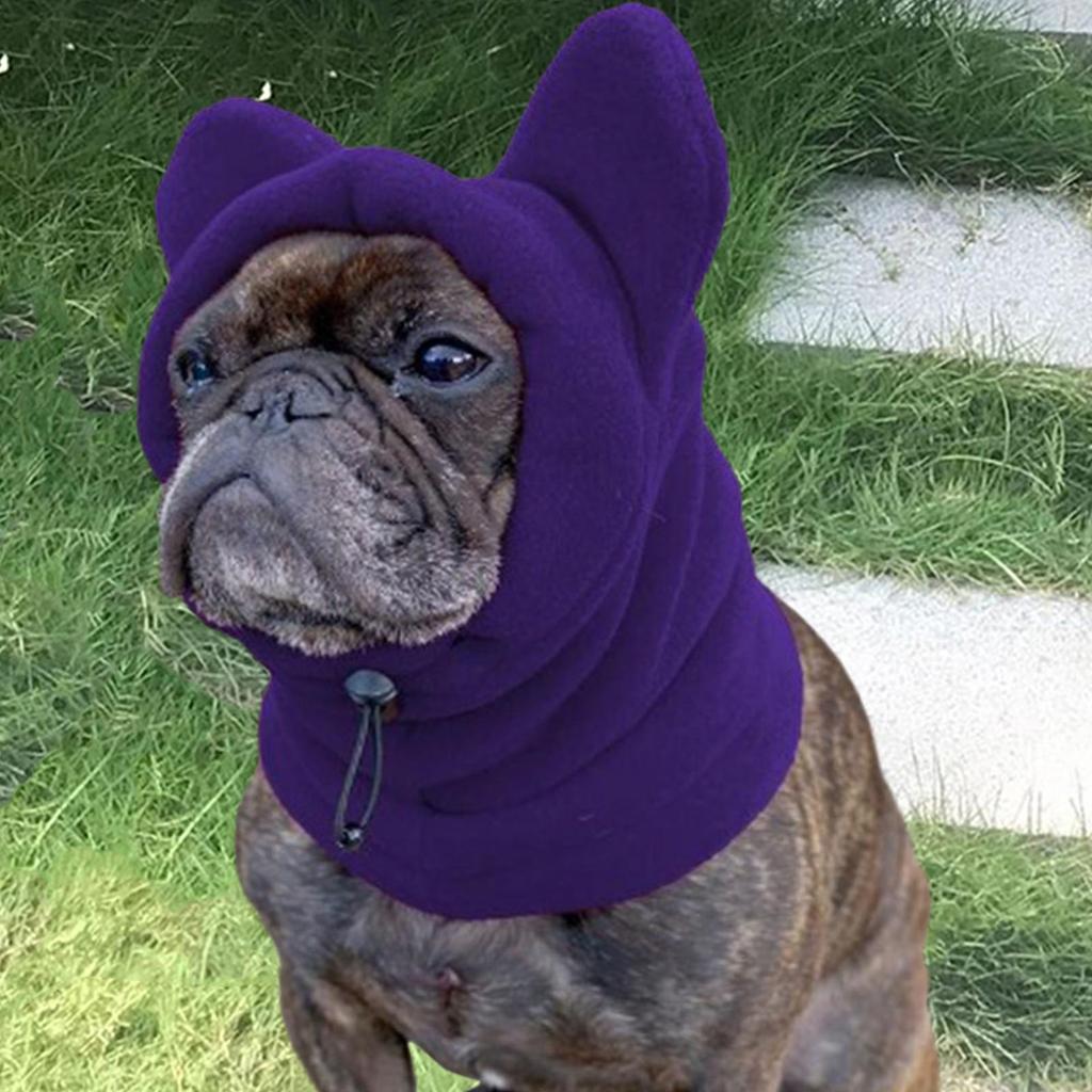 Dog Hood Warm Hat Fleece Thickened Soft Winter Pet Hat Neck Warmer Scarf for Puppy Kitten Small, Medium, Large Dogs Cat Camping
