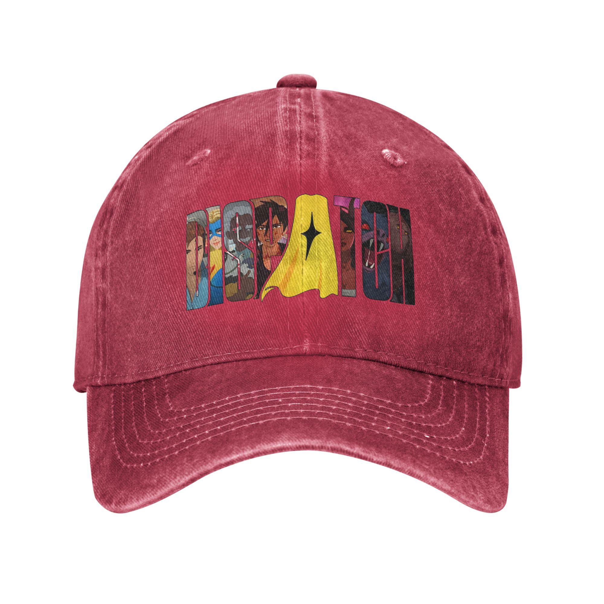 Unisex Dispatch Print Hats Classic Distressed Denim Washed Baseball Cap Adjustable Adjustable