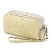 Genuine Leather Wallet Handbags For Women Embossing Process Rectangle Small Luxury Designer Female Messenger Purse