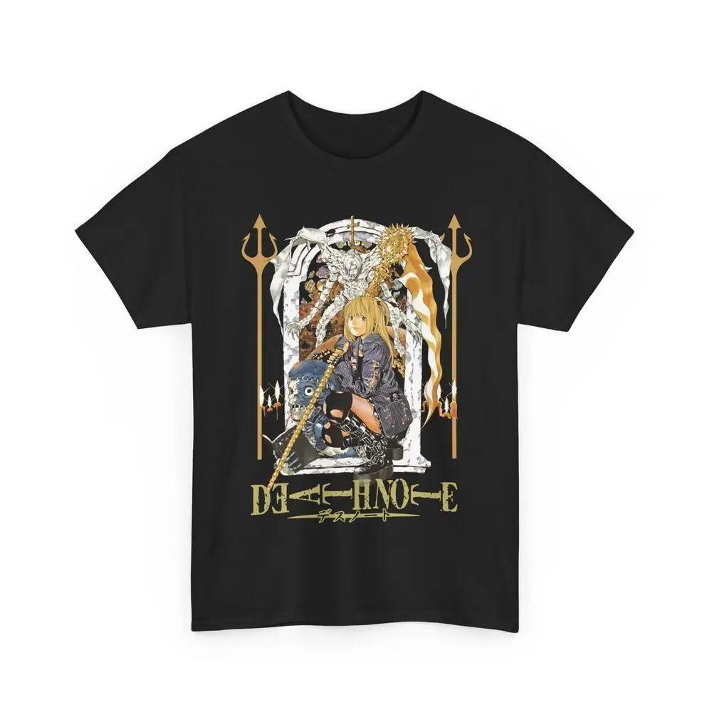 Misa Amane T-shirt Inspired Anime Death Note T-shirt Summer Cotton Print Tops Black- Anime Gift Unisex 4XL
