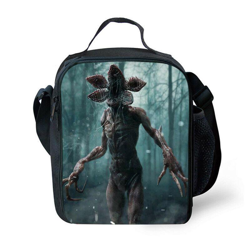 Stranger Things Insulated Lunch Box Bag Durable Oxford Backpack For Outdoor Picnic And Beach With Smooth Zipper