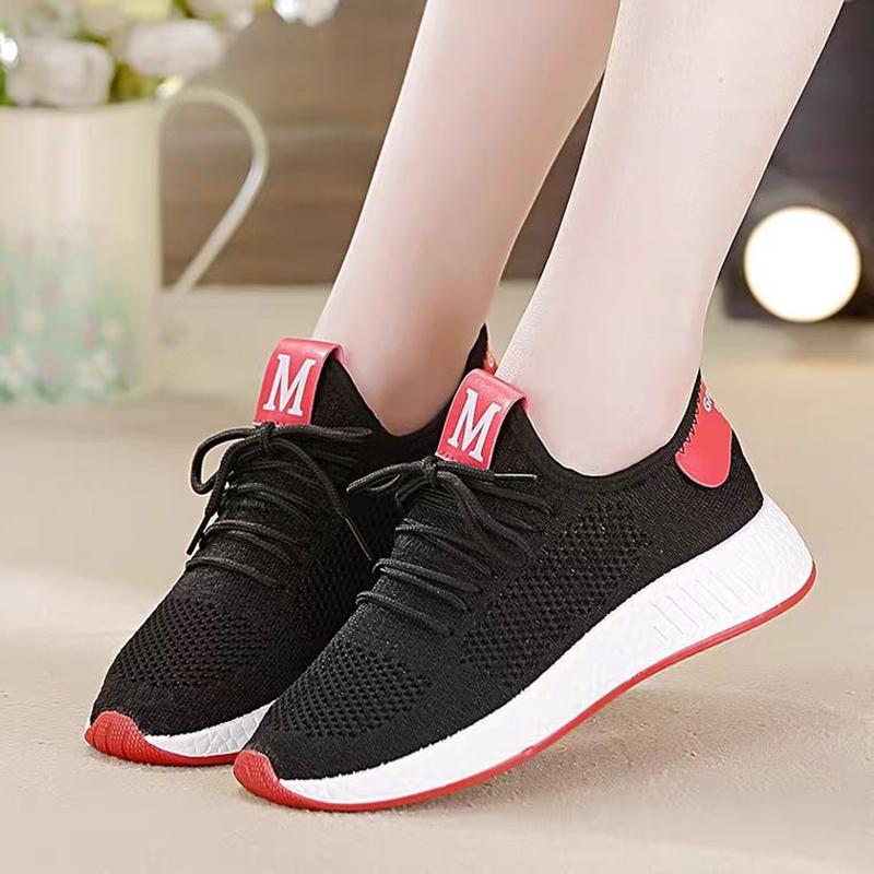 Lightweight Flying Woven Clearance Sneakers Korean All-match Women's Shoes Flat Casual Shoes Spring and Autumn Fashion Student Net Shoes