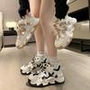 2025 Spring and Autumn New Fashionable Street Sponge Cake Shoes Mid Heel Thick Bottom Women Fashion Versatile Shoes