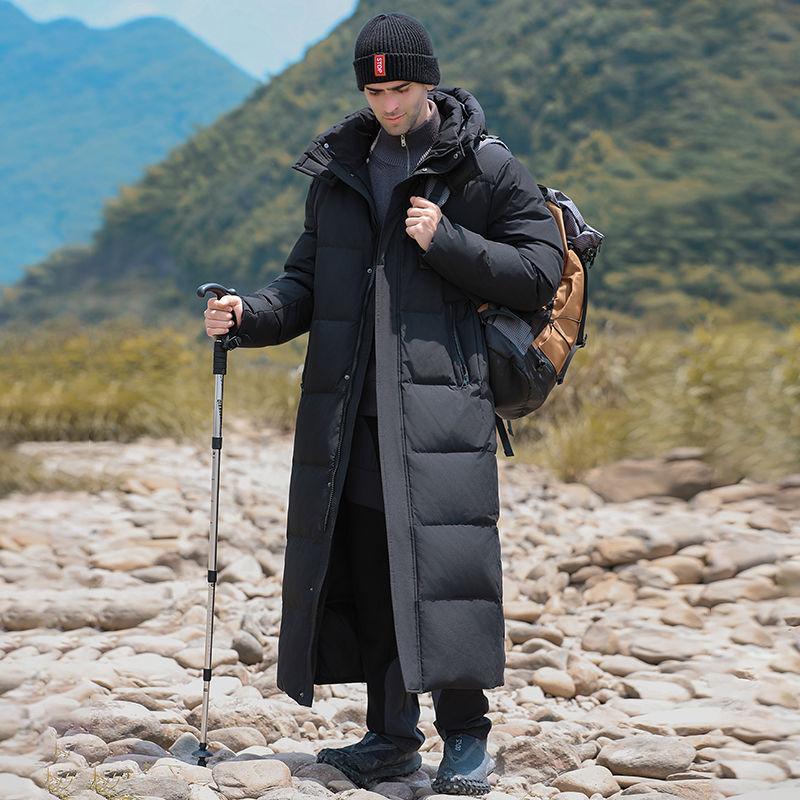 Autunno Inverno Extra Lungo alla Caviglia Piumino d'Oca da Coppia Largo Stile Coreano Giacca Casual per Uomo e Donna