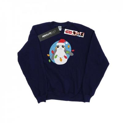 Boys The Last Jedi Porg Christmas Lights Sweatshirt