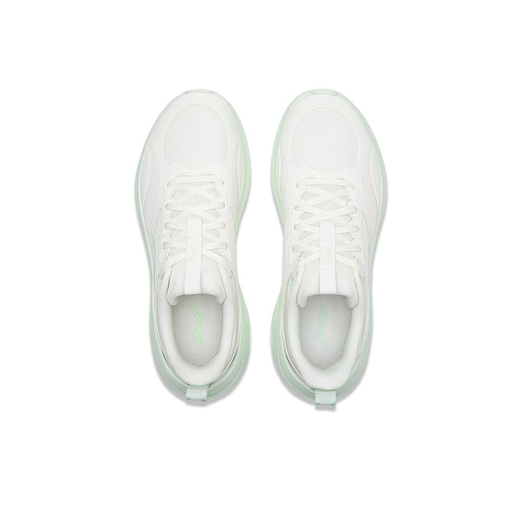 Li Ning Ling Bo V2 Thick Sole Increased Height Soft Rebound Running Shoes Women Sneakers Off-White ARSV104-2