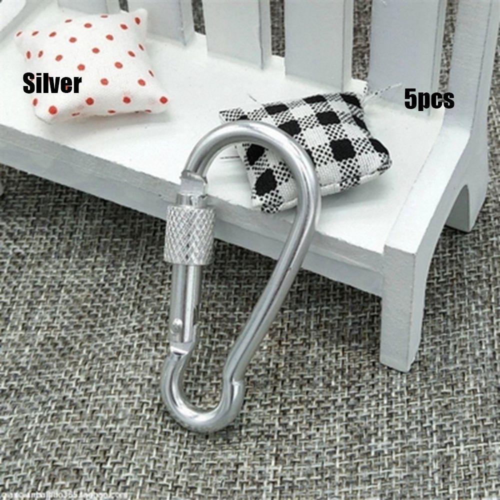 Multi-color Aluminium Safety Alloy Carabiner Buckle Keychain Camping Hiking Hook Climbing Button