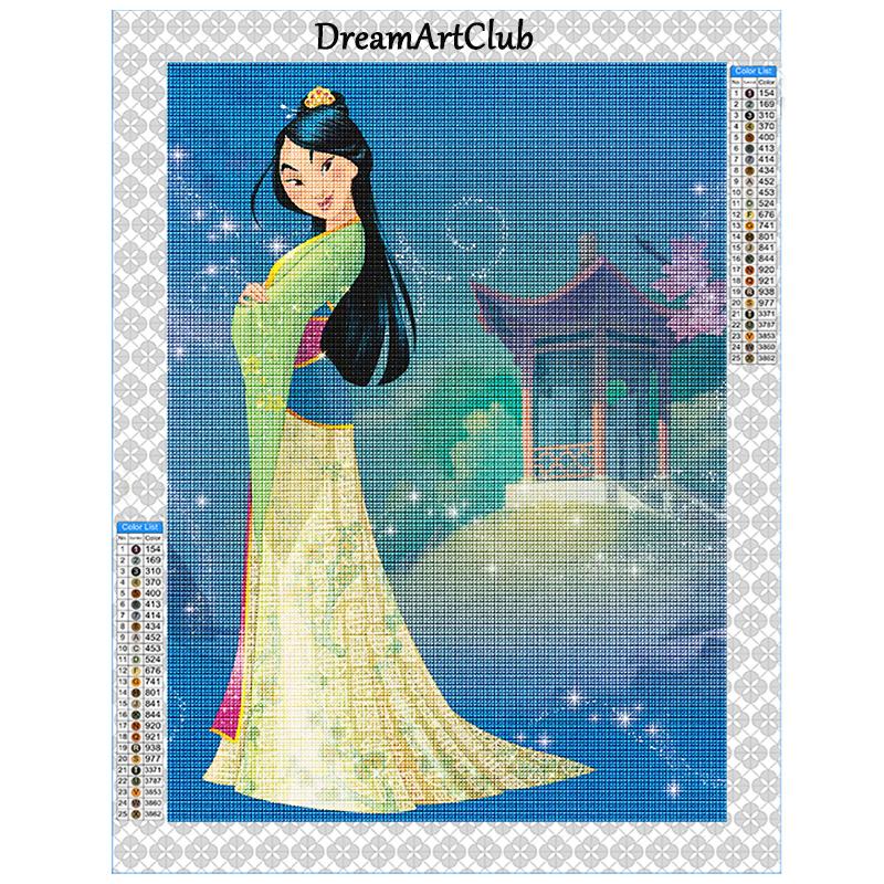 Diamond Painting Princess Indian Princess Pocahontas Diamond Mosaic Elsa Mulan Cross Stitch Home Decoration