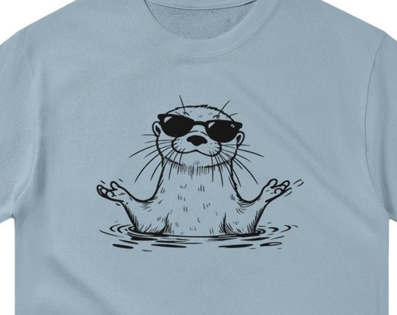 Shrugging Otter Shirt, Animal Lover Shirt, Gifts For Him, Otter Gifts, Funny Animal Shirt, Cool Animal T Shirt, Gifts For Her 3XL