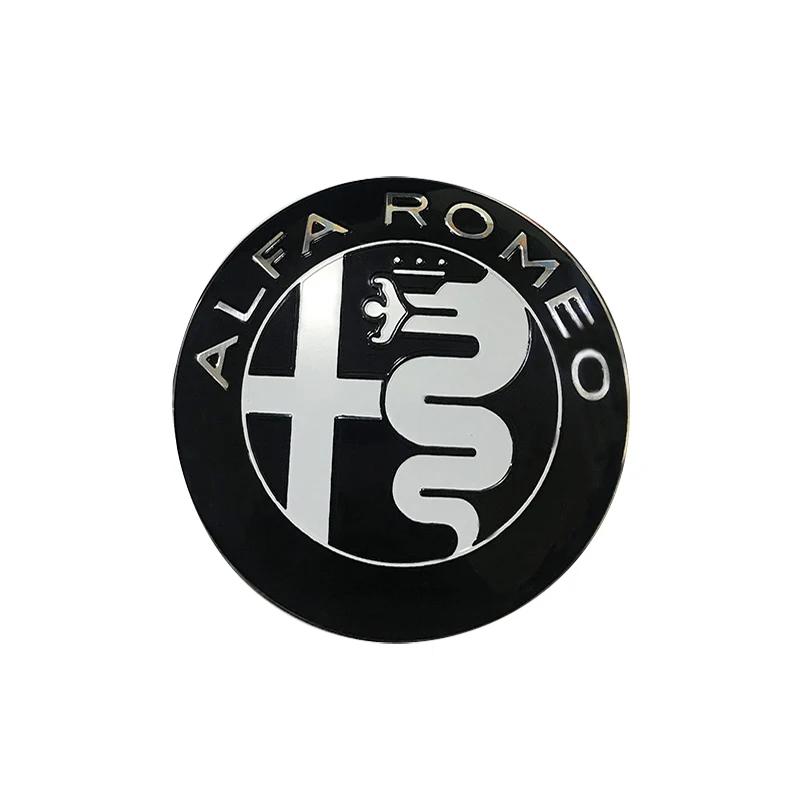 Für Alfa Romeo 2026 Heißer Aufkleber 74MM Auto Front Heck Emblem Kofferraum Abzeichen Aufkleber Ersatz Zubehör für Alfa Romeo Logo Giulia 15