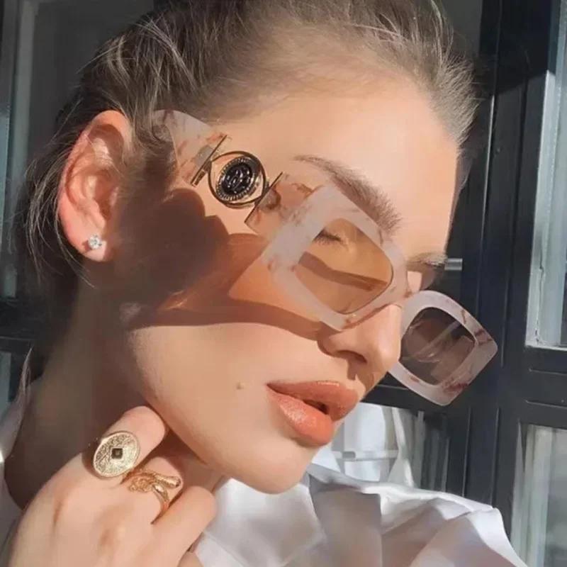 INS New Rectangle Sunglasses Women Men  Vintage Fashion Square Female Luxury Designer Black Sun Glasses Male UV400 Eyewear