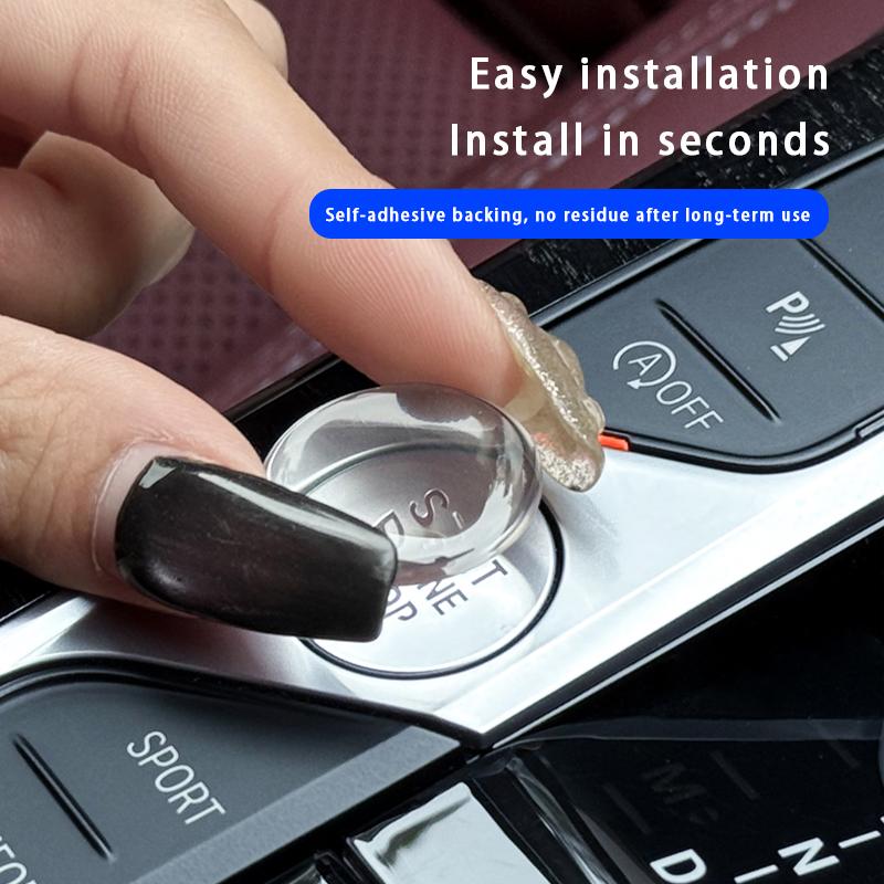 2PCS Drip Glue Material Car Engine One-Touch Start Button Cover Sticker Trim For BMW 2 3 4 8 Series X3 X4 X5 X6 X7 Z4 2019-2026