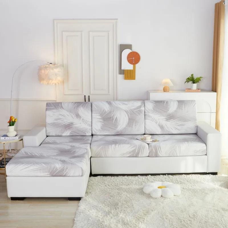 Plain Sofa Seat Cushion Covers Elastic Protector Covers Pets Kids Spandex Washable Living Room Sofas Cushion Case Chaise Lounge 80*120cm