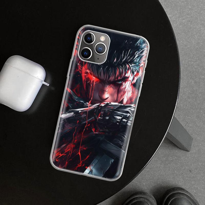 Guts B-Berserks Anime Phone Case Cover for iPhone 11 12 13 Mini 14 15 Plus 16 Pro Max 17 Air 7 8 + SE Art Customized Fundas 11 1