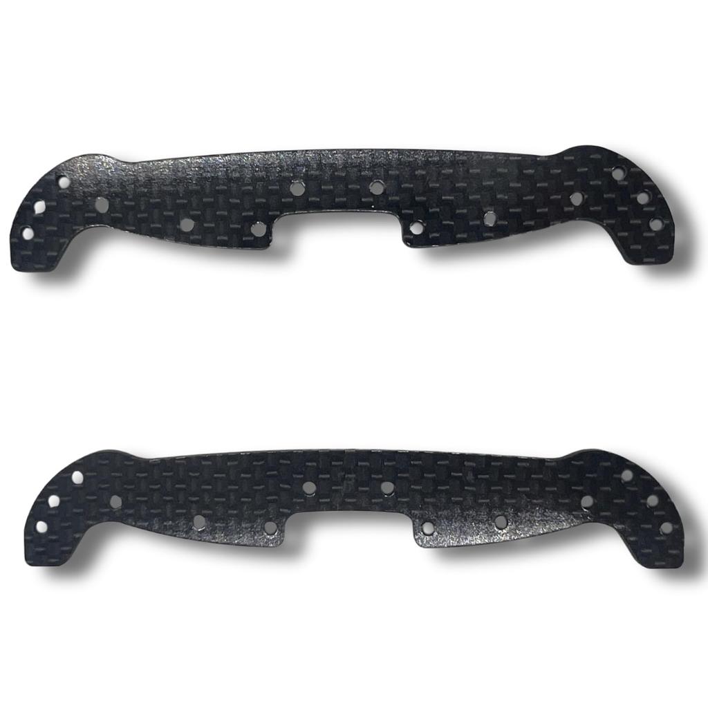 TAGATORON Carbon AR Chassis Wide 2mm Mini 4WD Compatible Stays, Thick, (Front)