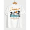 Unisex Printed California Summer Adventure Risks Again Loose Casual Top Trendy Sportswear Plus Size Summer Outfit