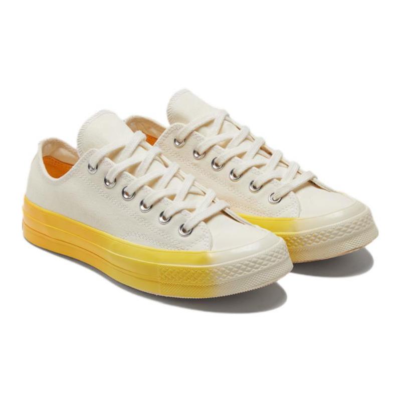 Converse 1970s Chuck Taylor All Star Gradient Non-slip Wear-resistant Wrap Lightweight Low-top Canvas Shoes Women's Off-white Yellow