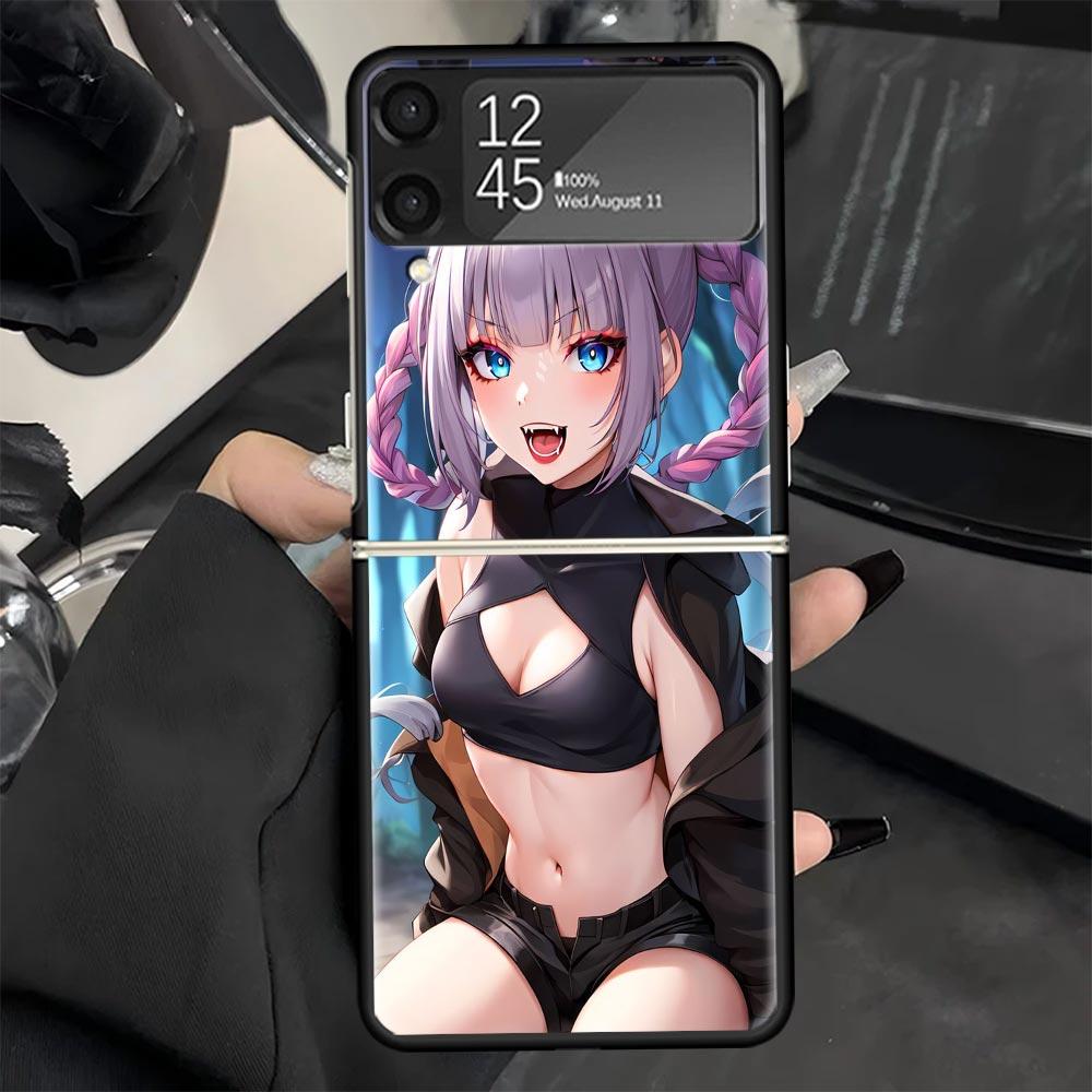 Nazuna Nanakusa Anime Phone Case for Samsung Galaxy Z Flip 7 6 5 4 3 5G Black Cover ZFlip7 ZFlip6 ZFlip5 ZFlip4 ZFlip3 Fundas Ga