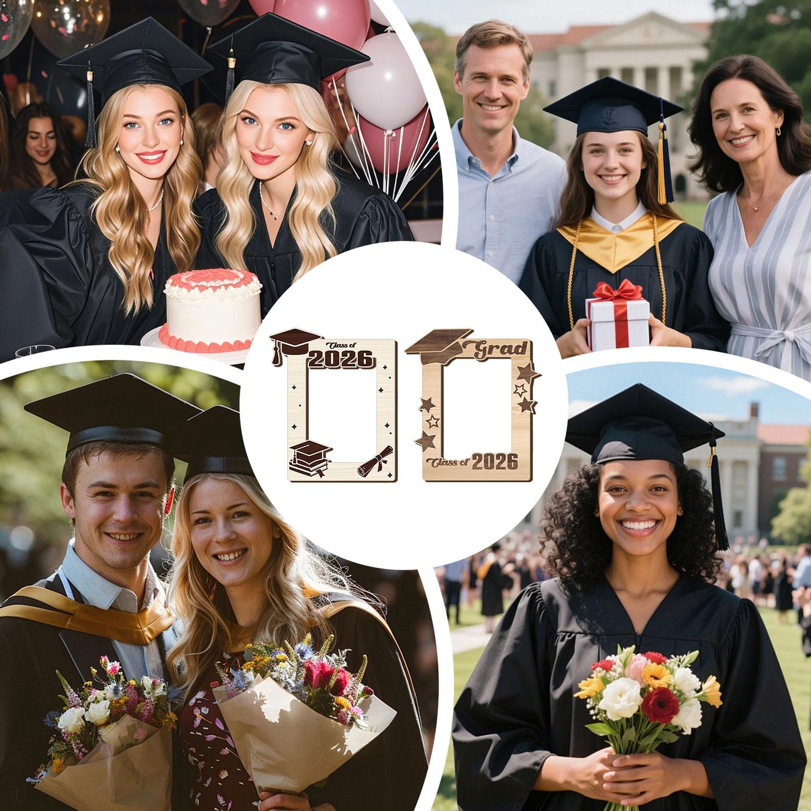 

Graduation Photo Frame Wooden Keepsake 2 Pieces 2026 Graduation 5x3.5 Inch Photo Frame For High School University Students China Mainland