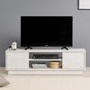 Hagiwara TV Stand/TV Board, 110cm Wide, Suitable for 32-49 Inch TVs, Low Type, with Doors and Adjustable Shelves, Customer Assembly Required, Marble-l