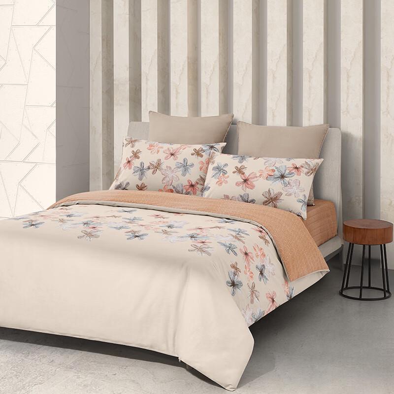 BOSS Peach Blossom Series 40-Count Cotton Bedding Set
