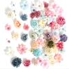 80Pcs Artificial Flower Heads 25-43mm for Craft Wedding Bouquets Flower Arrangements Cake Decoration Hair Accessories