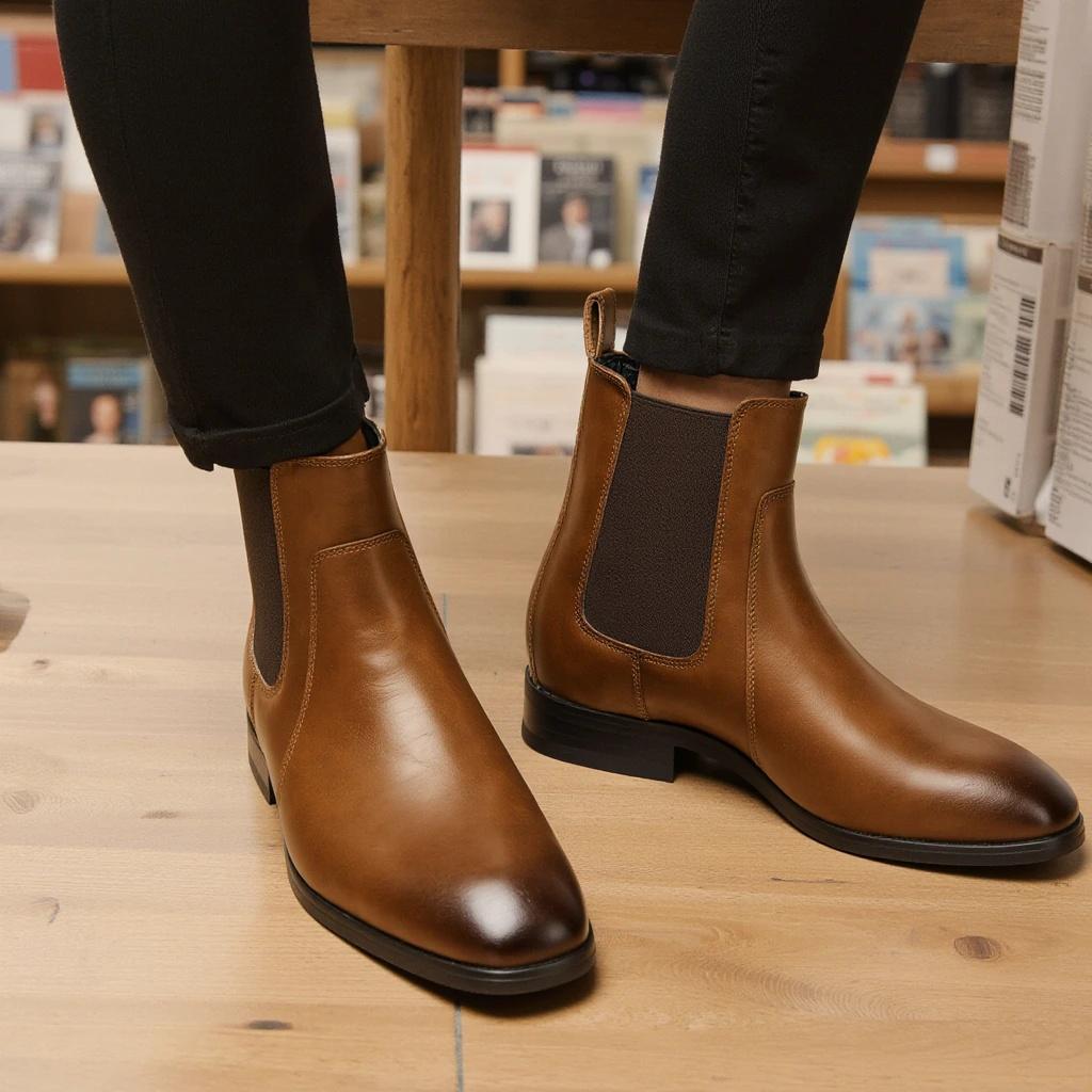 Chelsea Boots Men Fashion Brand Comfortable 2026 Chelsea Boots