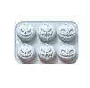 6-in-3 Pumpkin Shaped Silicone Mold Halloween Cake Mold Handmade Soap Chocolate Mold Used for Halloween Decoration
