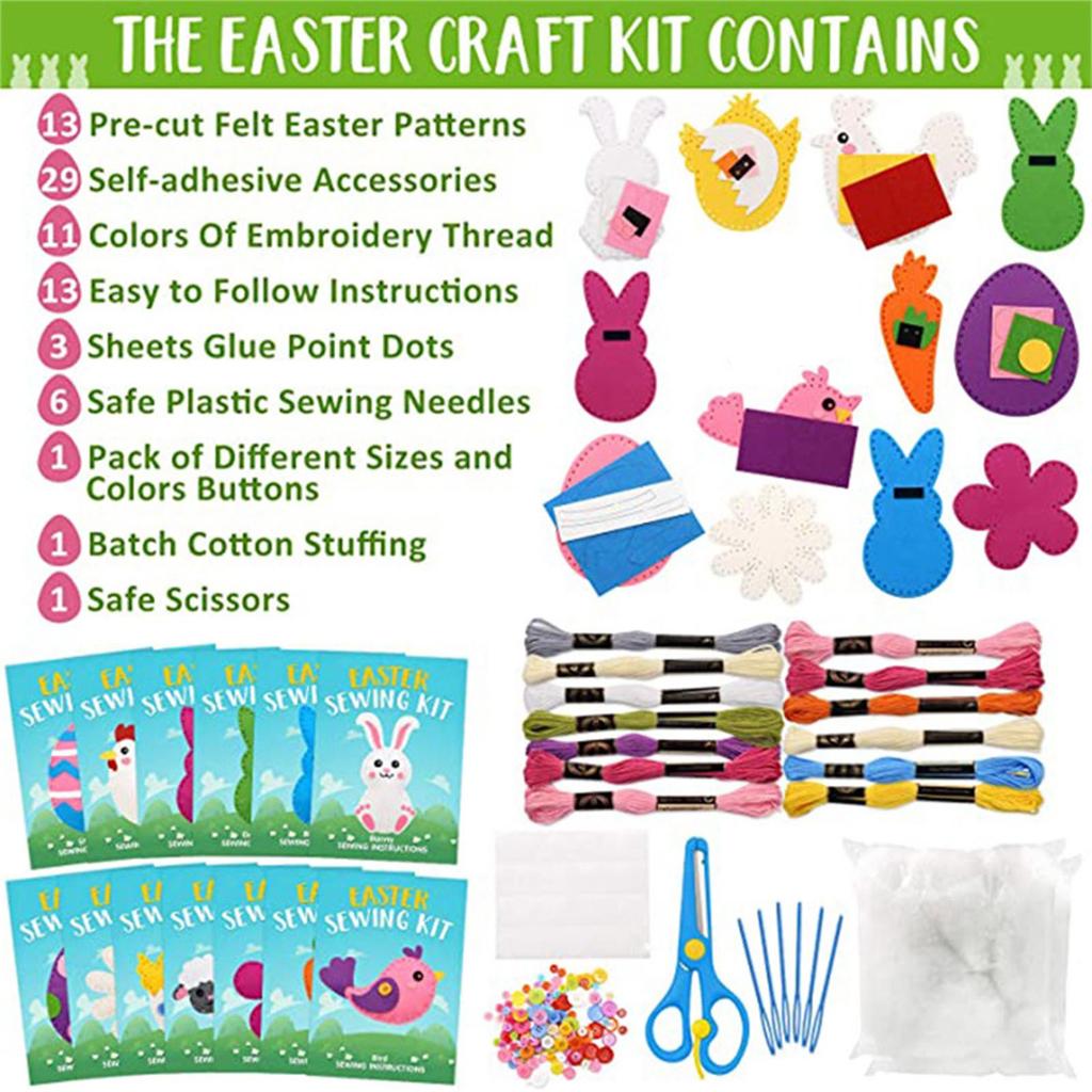 Easter Decorations, Easter Craft Kit Kids Sewing Kit Fun DIY Children Craft And Sewing Kits
