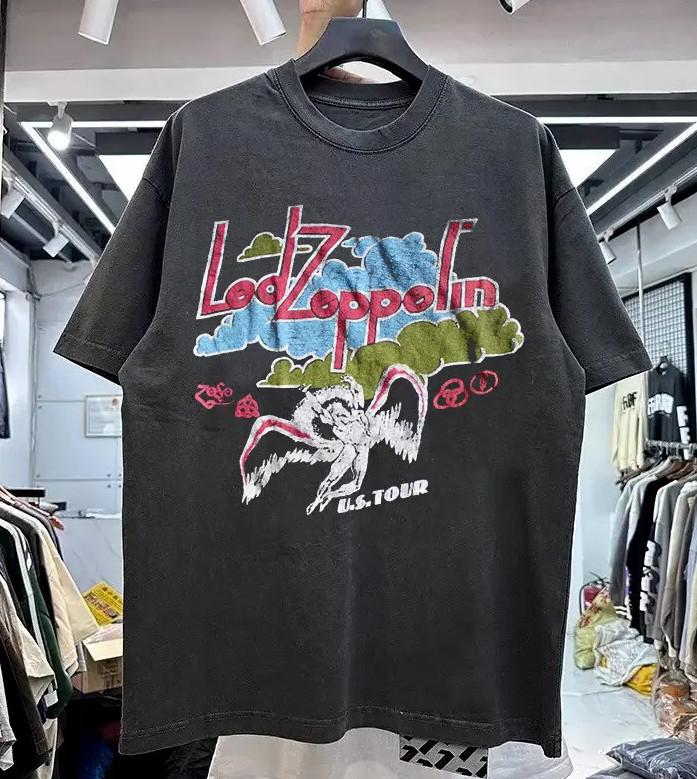

ПЕРЕПЕЧАТКА Led Zeppelin ‘77 США. тур Для Фанатов Футболка размер S5XL Унисекс Футболка M