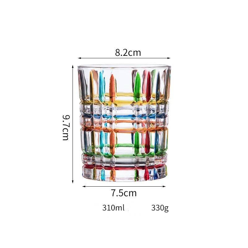 

Италия Zecchin Design Многоцветные Хрустальные Стаканы для Виски Готический Олд Фэшн Рок-стакан Ручная роспись Ослепительный цвет Стакан для Виски 270-310ml