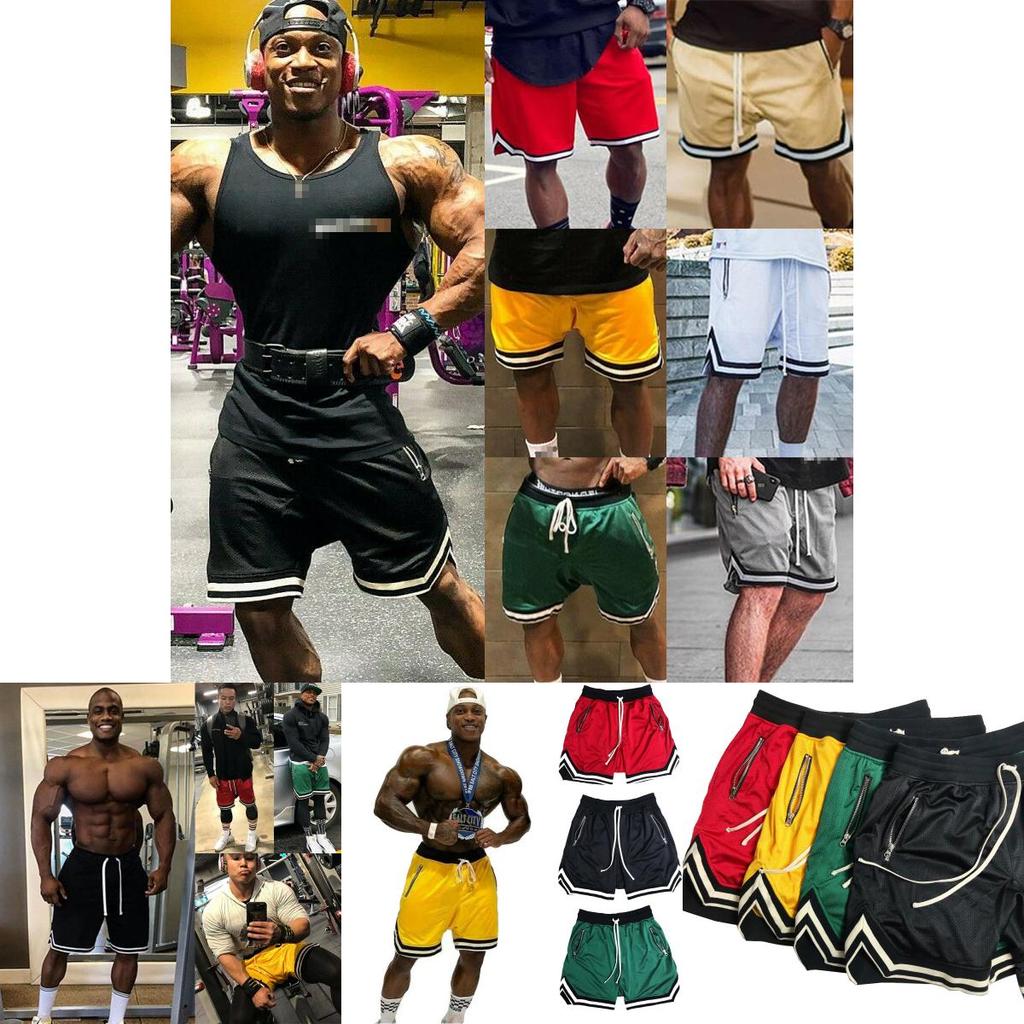 Mens Gyms Fitness Shorts With Breathable Mesh Material For Casual Summer Sports